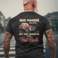 Mens Cool Grandpas Build Hot Rods Vintage Car Papaw Mechanic Papa Mens Back Print T-shirt Gifts for Old Men