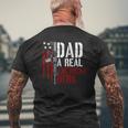 Mens Dad A Real American Hero Daddy Gun Rights Ar-15 Ver2 Mens Back Print T-shirt Gifts for Old Men