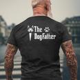 Mens The Dogfather Alaska Malamute Dog Dad Fathers Day Mens Back Print T-shirt Gifts for Old Men