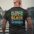 Mens Dope Black Grandpa African American Melanin Father's Day Mens Back Print T-shirt Gifts for Old Men