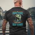 Mens My Fishing Buddies Call Me Great Grandpa Fathers Day Mens Back Print T-shirt Gifts for Old Men