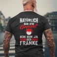 Men's Franke Franken Coat Of Arms Franke Middle Franken T-Shirt mit Rückendruck Geschenke für alte Männer