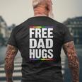 Mens Free Dad Hugs Lgbt Supports Happy Pride Month Mens Back Print T-shirt Gifts for Old Men