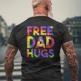 Mens Free Dad Hugs Pride Lgbtq Gay Rights Straight Support Mens Back Print T-shirt Gifts for Old Men