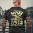 Mens Freedom Isn't Free Proud Dad Of Iraq Veteran Military Father Mens Back Print T-shirt Gifts for Old Men