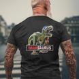 Mens Dadasaurus Rex Beer Fathers Day rex Dad Mens Back Print T-shirt Gifts for Old Men