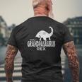 Mens Grandpasaurus Rex Idea For Grandfather Mens Back Print T-shirt Gifts for Old Men