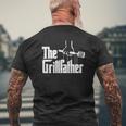 Mens The Grillfather Dad Chef Grilling Grill Master Bbq Mens Back Print T-shirt Gifts for Old Men