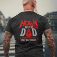 Mens Heavy Metal Dad Father Day Ideas Mens Back Print T-shirt Gifts for Old Men