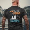 Mens More Than Love Fishing Gampa Special Grandpa Mens Back Print T-shirt Gifts for Old Men