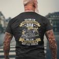 Men's Model Railway Grandpa Train Driver Railway Pensioner T-Shirt mit Rückendruck Geschenke für alte Männer