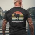 Mens Pappysaurus Dinosaur Lover Mens Cool Father's Day Retro Mens Back Print T-shirt Gifts for Old Men