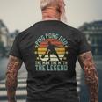 Mens Ping Pong Dad The Man The Myth The Legend Table Tennis Mens Back Print T-shirt Gifts for Old Men