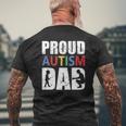 Mens Proud Autism Dad Mens Back Print T-shirt Gifts for Old Men