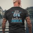 Men's Proud Grandpa Of Fantastic Grandchildren T-Shirt mit Rückendruck Geschenke für alte Männer