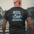 Mens Reel Cool Bampa Fishing Pole Daddy Grandpa Cool Mens Back Print T-shirt Gifts for Old Men