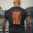 Mens Reel Cool Dad Fisherman Daddy Father's Day Fishing Mens Back Print T-shirt Gifts for Old Men