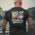 Mens Retro Vintage Father's Day Dad Softball Baseball Lover Mens Back Print T-shirt Gifts for Old Men