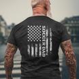 Mens Soccer Dad Usa Flag Father's Day Mens Back Print T-shirt Gifts for Old Men