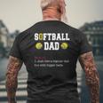 Mens Softball Dad Just Like A Regular Dad Father's Day Mens Back Print T-shirt Gifts for Old Men