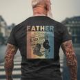 Mens Supportive Loving Swag Strong Black Father Vintage Dope Dad Mens Back Print T-shirt Gifts for Old Men