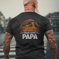 Mens Train Lovin' Papa Papa Daddy Train Railroad Father's Day Mens Back Print T-shirt Gifts for Old Men