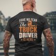 Mens Truck Lorry Professional Driver Motive Idea Mens Back Print T-shirt Gifts for Old Men