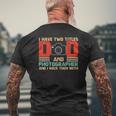 Mens I Have Two Titles Dad And Photographer Fathers Day Mens Back Print T-shirt Gifts for Old Men