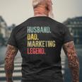 Mens Vintage Husband Dad Marketing Legend Retro Mens Back Print T-shirt Gifts for Old Men