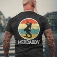 Merdaddy Merdad Mermaid Security Retro Merman Father's Day Men's T-shirt Back Print Gifts for Old Men