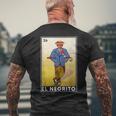 Mexican Lottery Cards Lotto Mexicana Bingo Loto El Negrito Men's T-shirt Back Print Gifts for Old Men