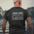 Miami Dade Fire Rescue Florida Firefighter Fireman Mens Back Print T-shirt Gifts for Old Men