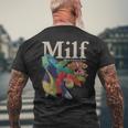 Milf Man I Love Fish Men's T-shirt Back Print Gifts for Old Men