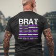 Military Brat Purple Up American Flag April Military Child Men's T-shirt Back Print Gifts for Old Men