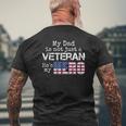 Military Family Veteran My Dad Us Veteran Hero Mens Back Print T-shirt Gifts for Old Men
