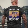 Miller Lite Art Mens Back Print T-shirt Gifts for Old Men