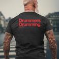 Minimalist ChristmasDrummers Drumming Q 12 Mens Back Print T-shirt Gifts for Old Men