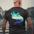 Mlm Flag Mlm Pride Axolotl Gay Male Flag Lgbt Mlm Men's T-shirt Back Print Gifts for Old Men