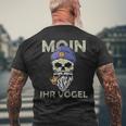 Moin Ihr Vögel Norden Moin Hamburg S T-Shirt mit Rückendruck Geschenke für alte Männer