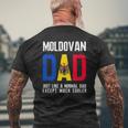 Moldovan Dad Like Normal Except Cooler Moldova Flag Mens Back Print T-shirt Gifts for Old Men