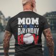 Mom Baseball Birthday Boy Family Baller B-Day Party Men's T-shirt Back Print Gifts for Old Men