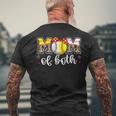 Mom Of Both Leopard Game Day Baseball Softball Mother's Day Men's T-shirt Back Print Gifts for Old Men