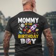 Mommy Of The Birthday Boy Space Bday Party Celebration Men's T-shirt Back Print Gifts for Old Men