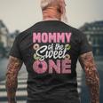 Mommy Of The Sweet One Birthday 1St B-Day Donut One Party Men's T-shirt Back Print Gifts for Old Men