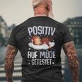 Monkey Positiv Auf Müde Getestet Monkey Black S T-Shirt mit Rückendruck Geschenke für alte Männer