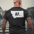 Montana Af Distressed Home State Men's T-shirt Back Print Gifts for Old Men