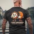 I Got Mooned Total Solar Eclipse America April 8 2024 Men's T-shirt Back Print Gifts for Old Men