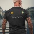 Morocco Flagintage Style Retro Morocco Football Morocco S T-Shirt mit Rückendruck Geschenke für alte Männer