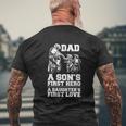 Motocross Dad Hero First Love Mens Back Print T-shirt Gifts for Old Men