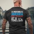 Moving America One Trailer At A Time Trucker Mens Back Print T-shirt Gifts for Old Men